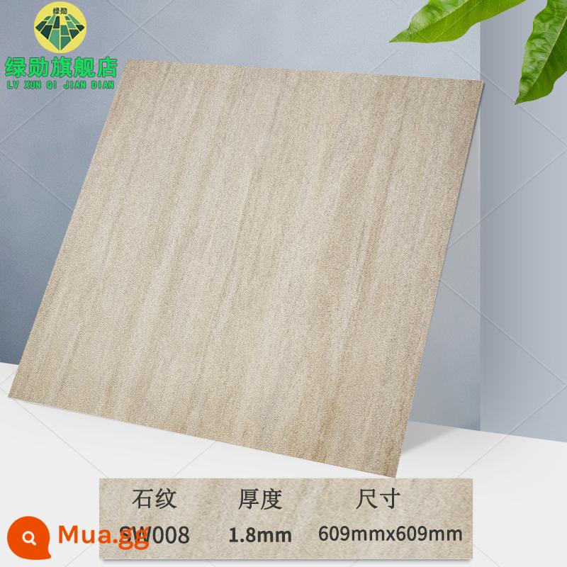 Miếng dán sàn 60×60 tự dính đá nhựa chống xi măng dán sàn ins lưới đỏ cải tạo gạch giả nhựa PVC chịu mài mòn - [size 609] Mẫu đá sw008/Độ dày 1.8㎜