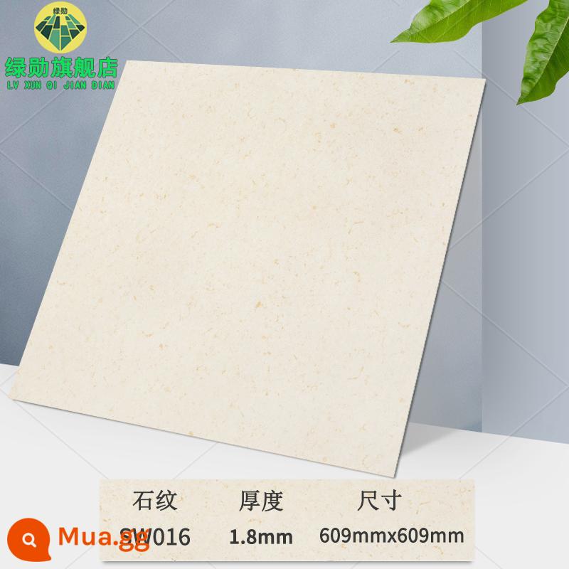 Miếng dán sàn 60×60 tự dính đá nhựa chống xi măng dán sàn ins lưới đỏ cải tạo gạch giả nhựa PVC chịu mài mòn - [size 609] Mẫu đá sw016/Độ dày 1.8㎜