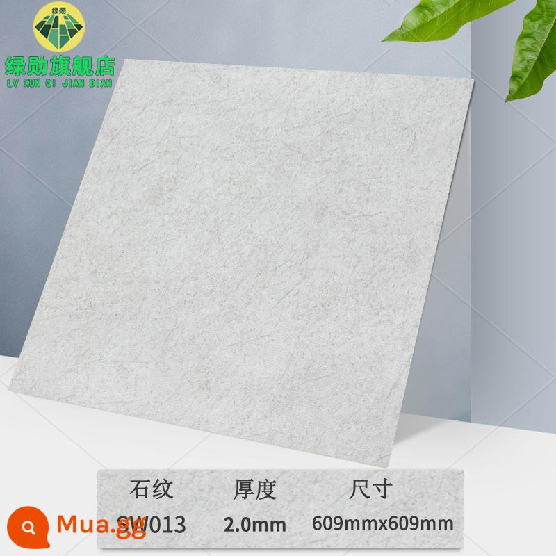 Miếng dán sàn 60×60 tự dính đá nhựa chống xi măng dán sàn ins lưới đỏ cải tạo gạch giả nhựa PVC chịu mài mòn - [size 609] Mẫu đá sw013/Độ dày 2.0㎜