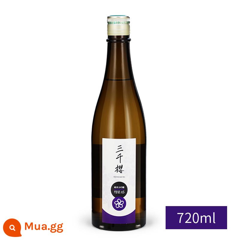 Rượu sake Nhật đóng chai nhập khẩu Sanqian Sakura Comet 45 gạo nguyên chất Daiginjo 15 độ 720ml tặng rượu sake cầm tay - Comet 45 Junmai Daiginjo hơi ngọt 15 độ 720ml