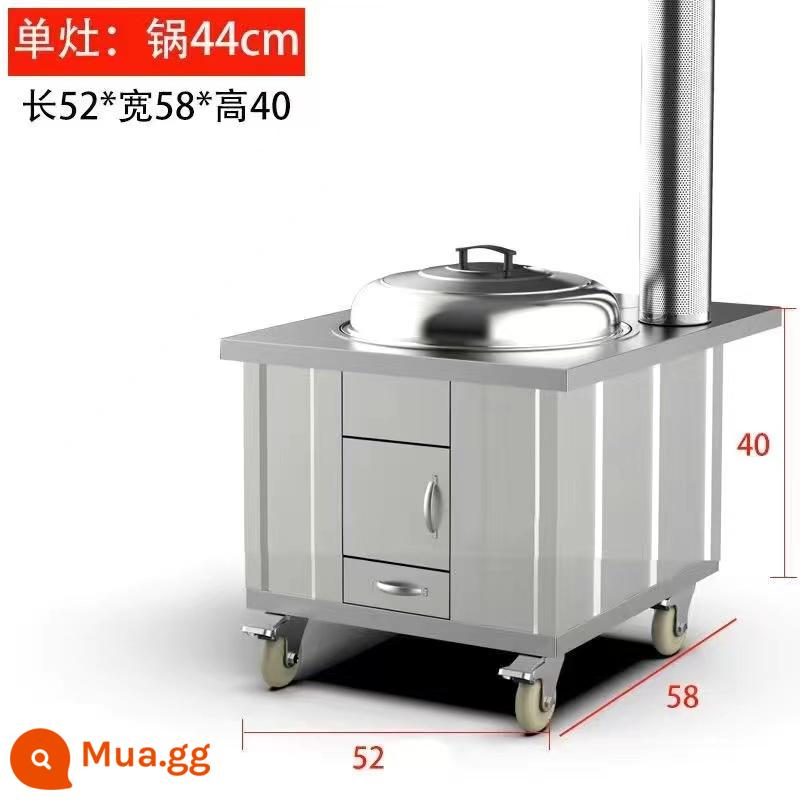 Bếp củi hộ gia đình củi nông thôn bếp đất inox 304 nồi lớn bàn bếp di động ngoài trời bếp củi - 44 Tiểu Tảo [không khuyến khích]