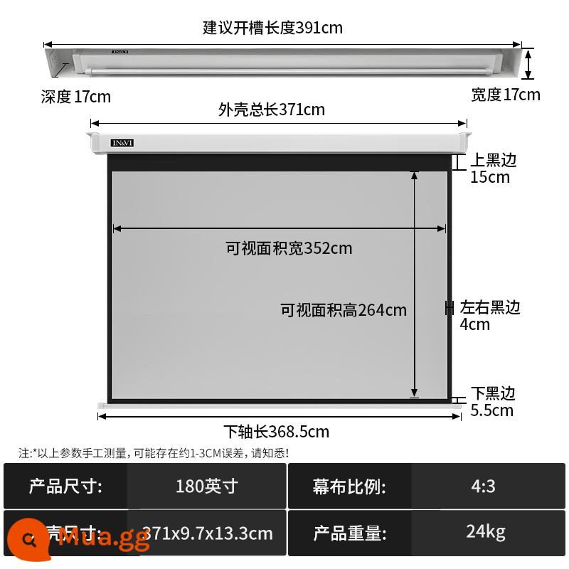 Micro Micro -projection Rèm vải gia đình điện chống lên màn hình 84 -inch 100 -inch 120 -inch 150 -inch Màn hình máy chiếu điều khiển điều khiển từ xa nâng tường treo tường - Bản nâng cấp hoàn toàn mới 180 inch 4:3 thế hệ thứ hai