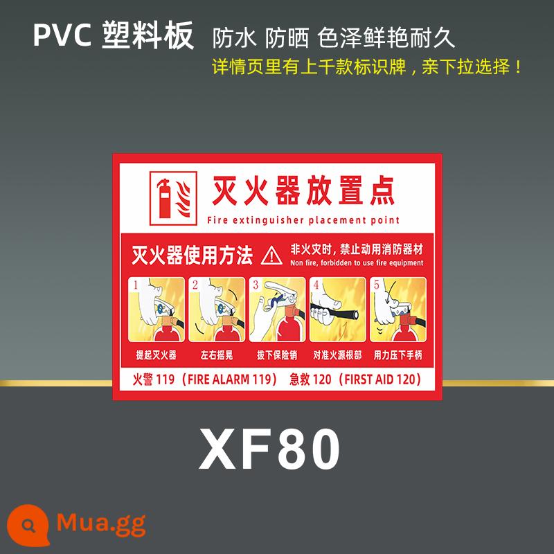 Biển báo an toàn cảnh báo dấu hiệu cảnh báo nhắc nhở biển báo cháy nhãn dán địa điểm xây dựng xây dựng khẩu hiệu sản xuất xưởng quản lý kho hàng cấm hút thuốc biển báo nhãn dán PVC tùy chỉnh - Vị trí đặt bình chữa cháy