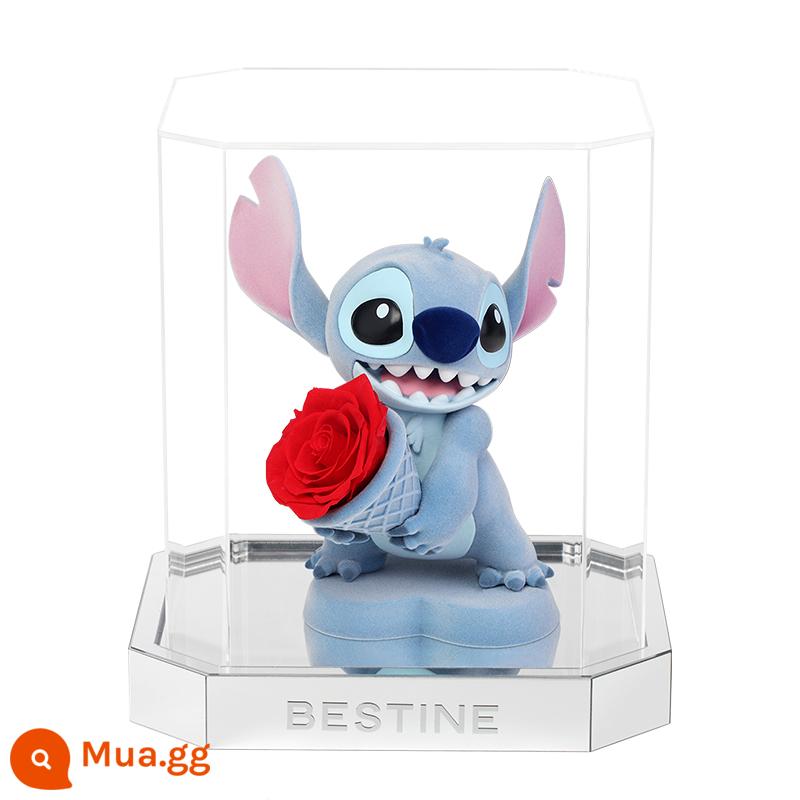 Món Quà Giáng Sinh BESTINE Disney Stitch Stitch Hoa Vĩnh Cửu Hoa Hồng Hộp Quà Tặng Thú Nhận Quà Tặng Sinh Nhật - Khâu (phiên bản acrylic)-21cm*20cm*24cm