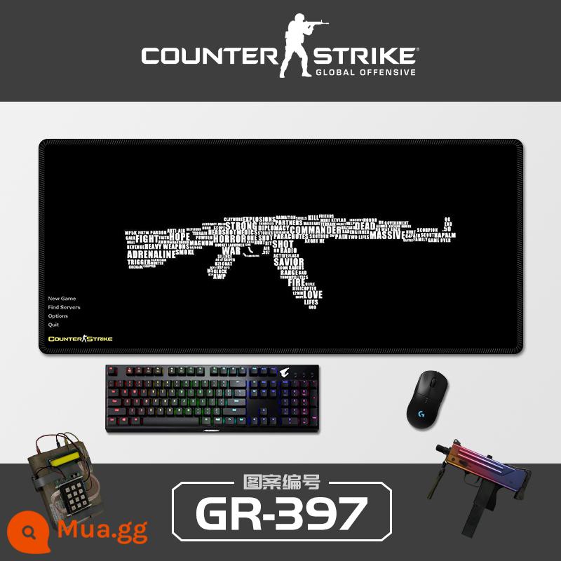 Sê-ri CSGO tấm lót chuột sáng tạo quá khổ Cậu bé Ersimov thi đấu điện dày đặc bảng trò chơi pad khóa cạnh bàn phím máy tính Nhật Bản đệm bảo vệ cổ tay sinh viên bảo vệ cổ tay chống trượt miếng đệm nhỏ hình vuông của phụ nữ có thể được tùy chỉnh - GR-397 [Kéo khóa chính xác]