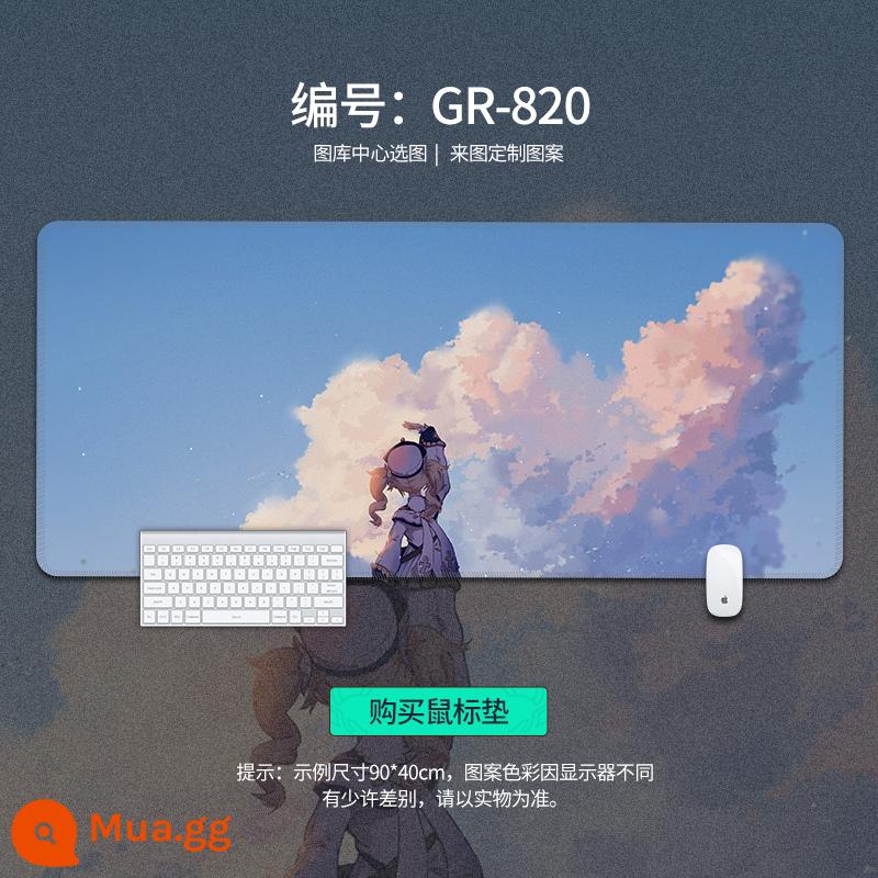Ban đầu thần miếng lót chuột cậu bé ngoại cỡ bàn máy tính miếng lót bàn văn phòng sinh viên miếng lót hoạt hình chơi game miếng lót bàn phím trò chơi - GR-820 [Đường may dày]