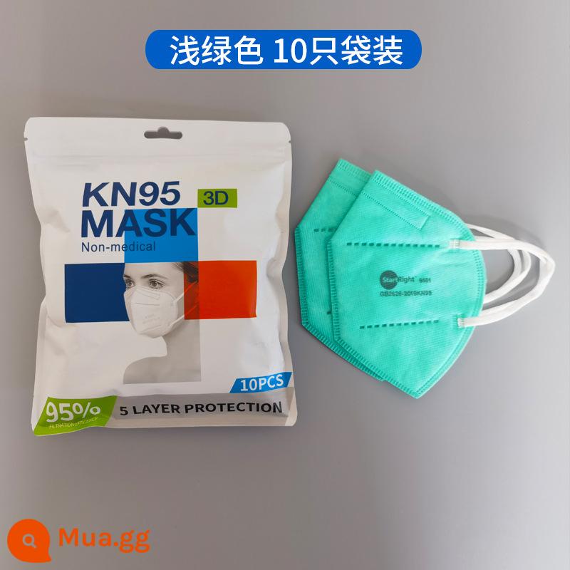 KN95 Mặt nạ bảo vệ năm -Layer có thể gửi Hồng Kông chống bụi và Haze có chứa vải phun đôi Melt Doubleer - KN95 xanh 5 lớp 10 miếng