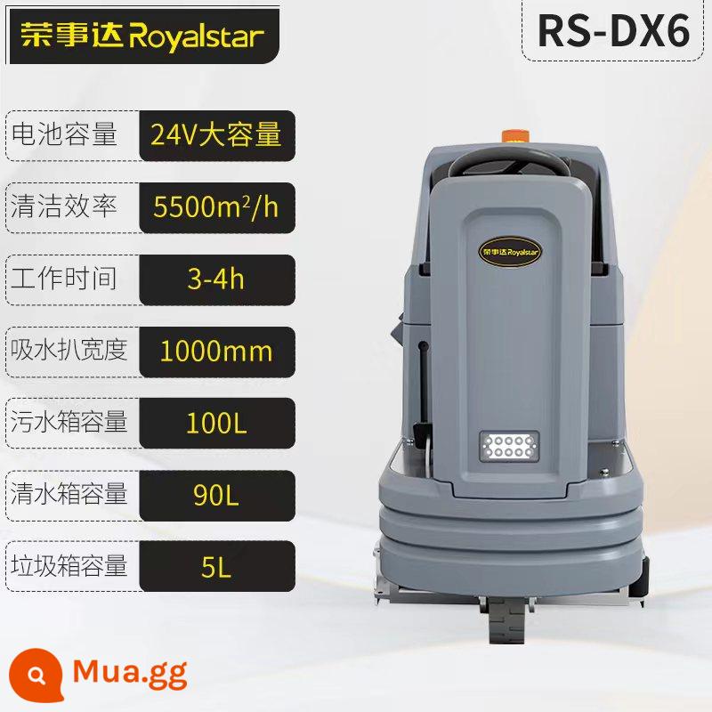 Máy quét sàn ngồi lái Royalstar, máy lau sàn trung tâm mua sắm, cây lau nhà điện công nghiệp gara thương mại - RS-DX6 Làm sạch và quét miễn phí bảo trì Tất cả