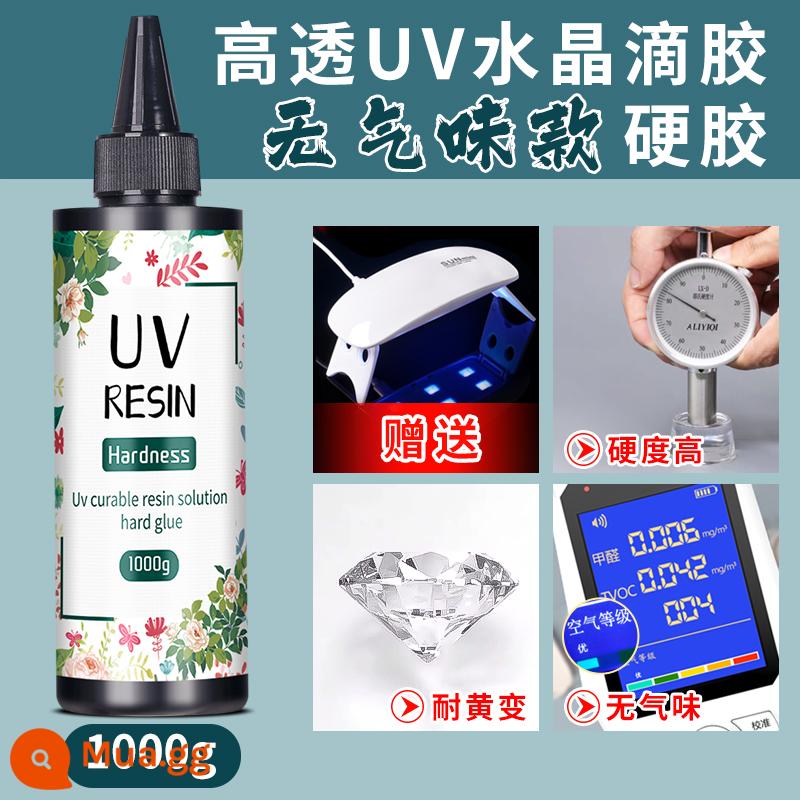 Keo UV Cao trong suốt chống ố vàng nhanh khô thủ công tự làm hoa sấy khô màng co nhiệt UV đóng rắn để làm keo pha lê UV - Đèn khung 1000ml+6W (được quản lý cửa hàng khuyên dùng)