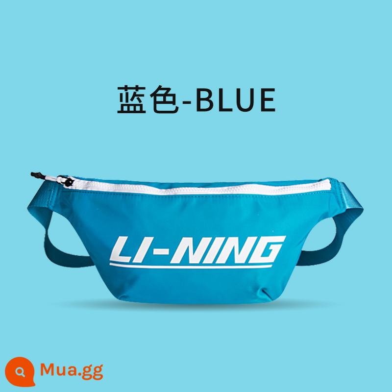 Túi thắt lưng Li Ning Túi đeo chéo nam Túi chạy bộ thể thao nữ Túi đeo vai ngoài trời Túi du lịch giải trí đa năng chống thấm nước ngoài trời - màu xanh da trời