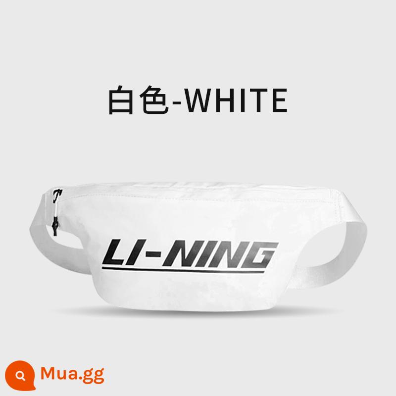 Túi thắt lưng Li Ning Túi đeo chéo nam Túi chạy bộ thể thao nữ Túi đeo vai ngoài trời Túi du lịch giải trí đa năng chống thấm nước ngoài trời - Ngọc trai trắng