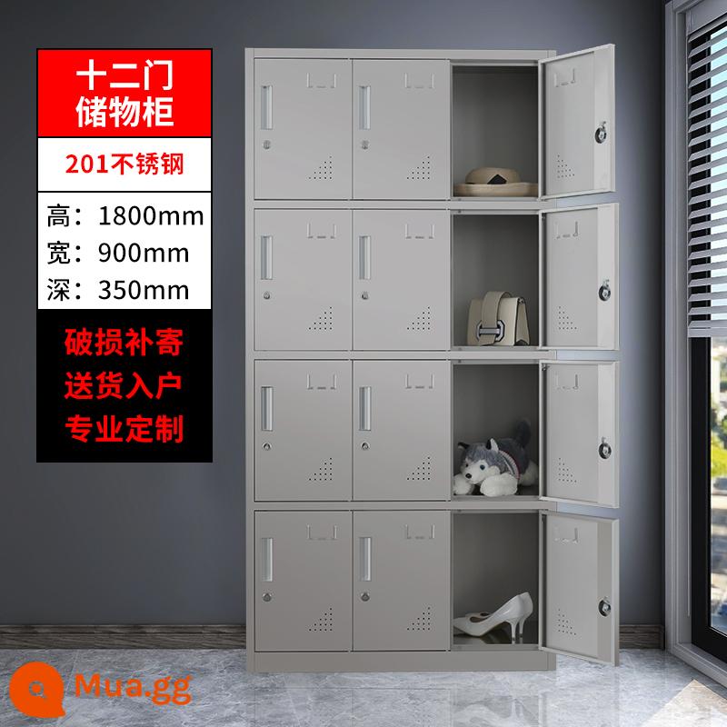 Tủ kho locker inox 304 tủ đựng bát đĩa nhiều cửa Tủ đựng giày dép nhân viên xưởng S tủ đựng dụng cụ tân dược vô trùng y tế - Cửa inox 12 cửa 201