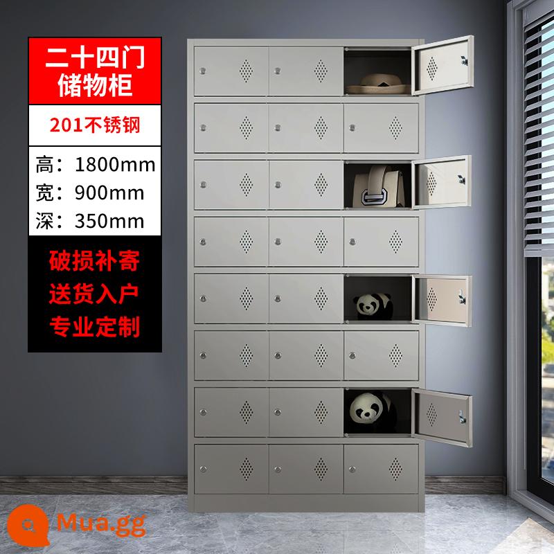 Tủ kho locker inox 304 tủ đựng bát đĩa nhiều cửa Tủ đựng giày dép nhân viên xưởng S tủ đựng dụng cụ tân dược vô trùng y tế - Cửa inox 24 cửa 201