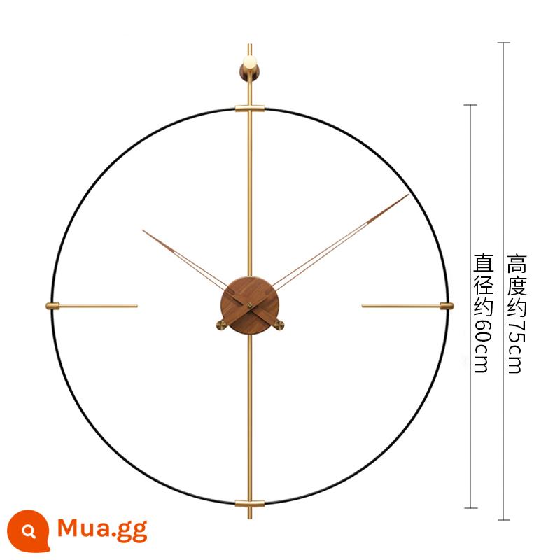 Ánh sáng sang trọng khí quyển đồng hồ trang trí sáng tạo tối giản đồng hồ treo tường phòng khách thời trang gia đình đồng hồ treo tường phòng ăn cá tính đồng hồ treo tường đơn giản - Phong cách tối giản-kích thước nhỏ [đường kính 60cm]