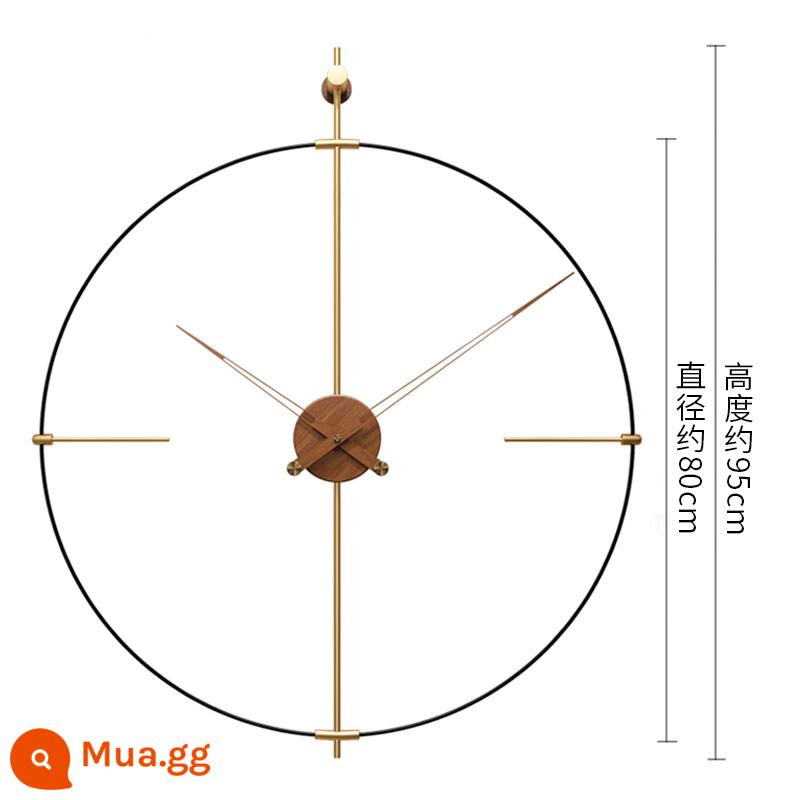 Ánh sáng sang trọng khí quyển đồng hồ trang trí sáng tạo tối giản đồng hồ treo tường phòng khách thời trang gia đình đồng hồ treo tường phòng ăn cá tính đồng hồ treo tường đơn giản - Phong cách tối giản-trung bình [đường kính 80cm]