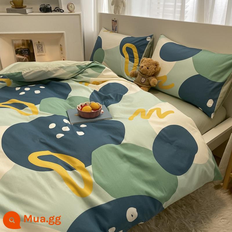 Nguyên Chất Cotton Vỏ Chăn Đơn 150X200X230 Ga Giường Cotton Vỏ Chăn Đơn 180X220 Vỏ Chăn Dày - Xanh Sydney [100% cotton]