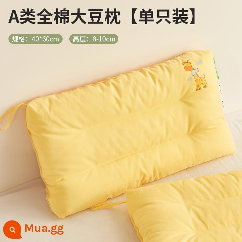 Gối trẻ em cotton loại A cho bé trên 6 tuổi, lõi gối Doudou, cặp gia đình, gối nhỏ học sinh, ngủ trưa cho nam - Gối bông 100% cotton loại A-Ngủ-Hươu cao cổ-40x60cm [Gói đơn]