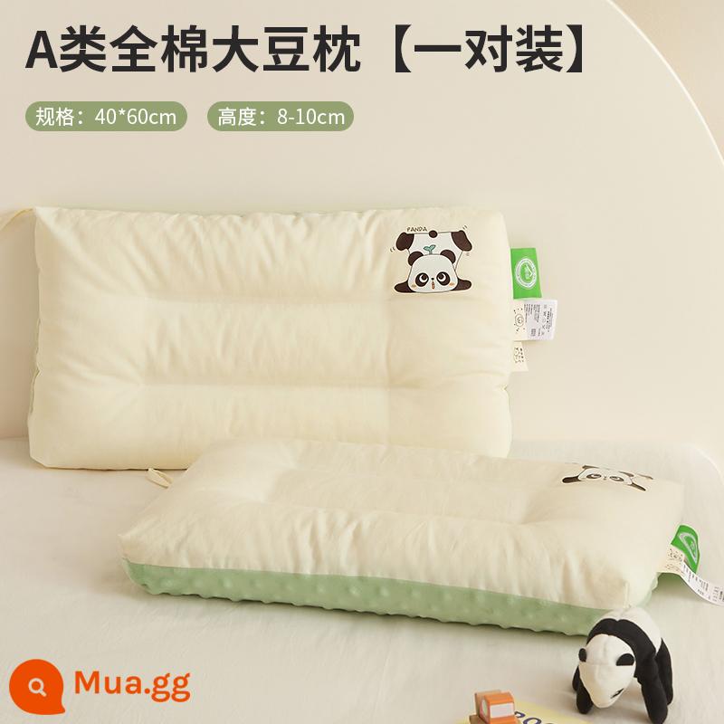 Gối trẻ em cotton loại A cho bé trên 6 tuổi, lõi gối Doudou, cặp gia đình, gối nhỏ học sinh, ngủ trưa cho nam - Gối Beanie 100% Cotton Loại A - Ngủ Ngon - Kung Fu Panda - 40x60cm [cặp]