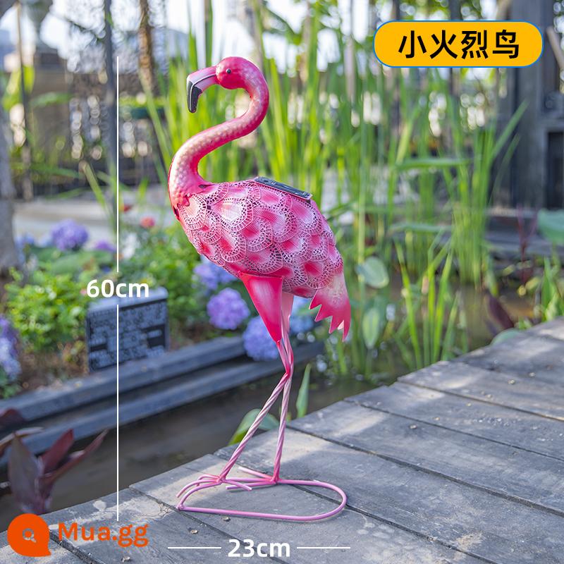 Động vật năng lượng mặt trời đèn flamingo đồ trang trí ngoài trời trang trí sân vườn đèn cảnh quan không thấm nước đèn sân vườn biệt thự bãi cỏ đèn - Solar Flamingo [Mẫu ngắn] Cổ điển và Cũ