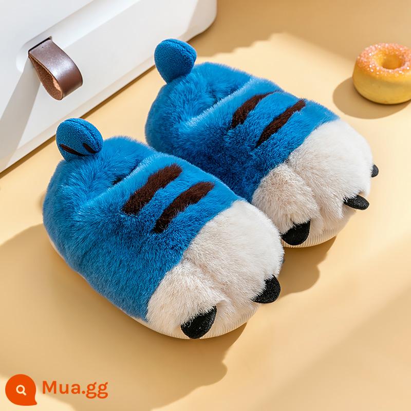 Tiger Children Cotton Slipper Boy và Mẫu giáo Cô bé bé gái Mùa thu mùa thu và mùa đông chống lại sự ấm áp dễ thương - ngọc bích