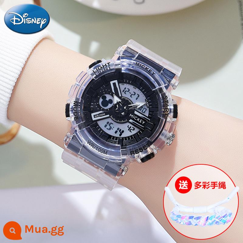 Đồng hồ điện tử Disney dành cho nữ sinh cấp 2 và cấp 3 2023 đồng hồ điện tử thông minh chống thấm nước cho bé gái mới - sông băng đen