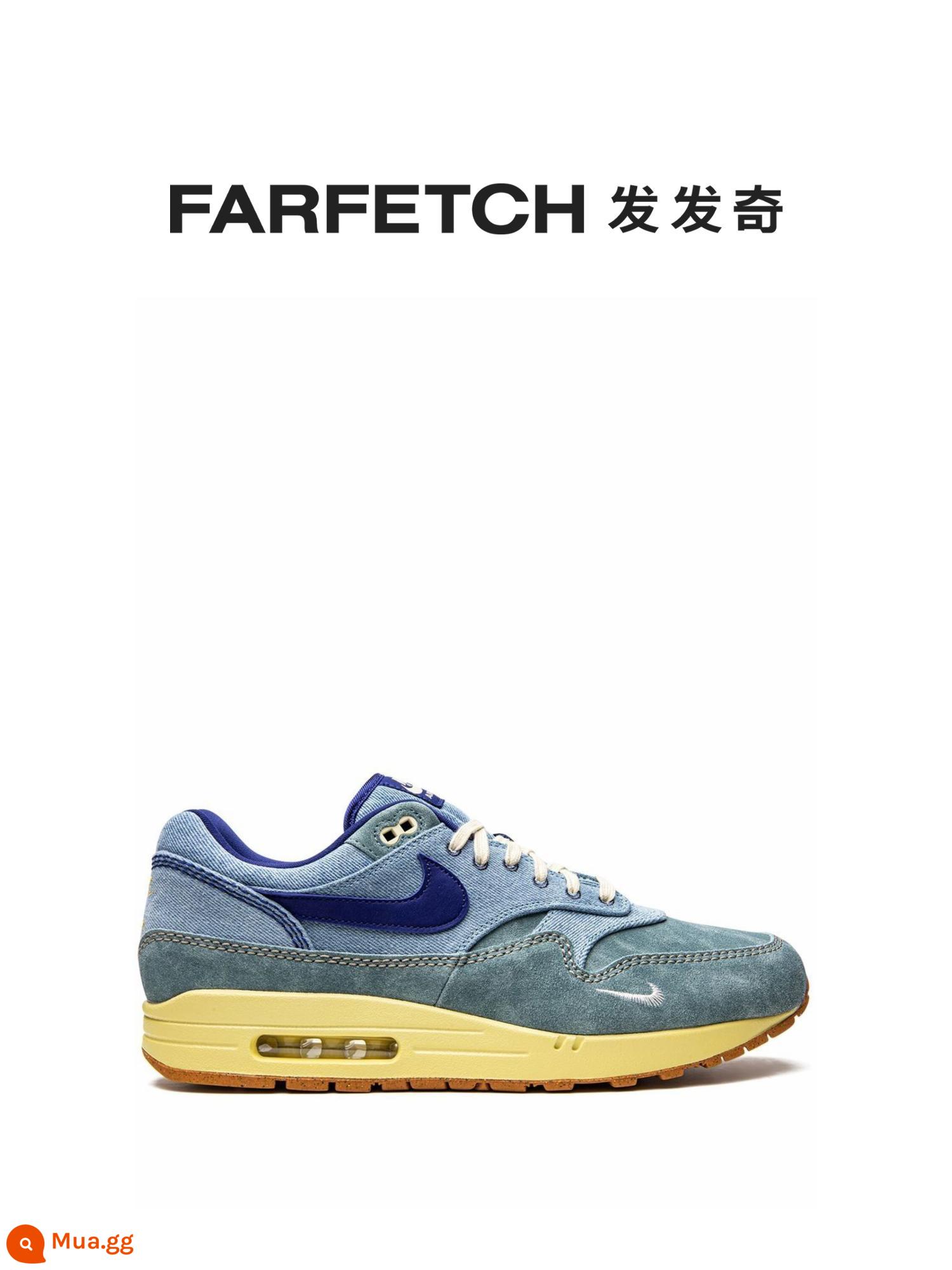 Nike Nike Men Air Max 1 prm bẩn bẩn bẩn thỉu giày thể thao Farfetch - màu xanh da trời