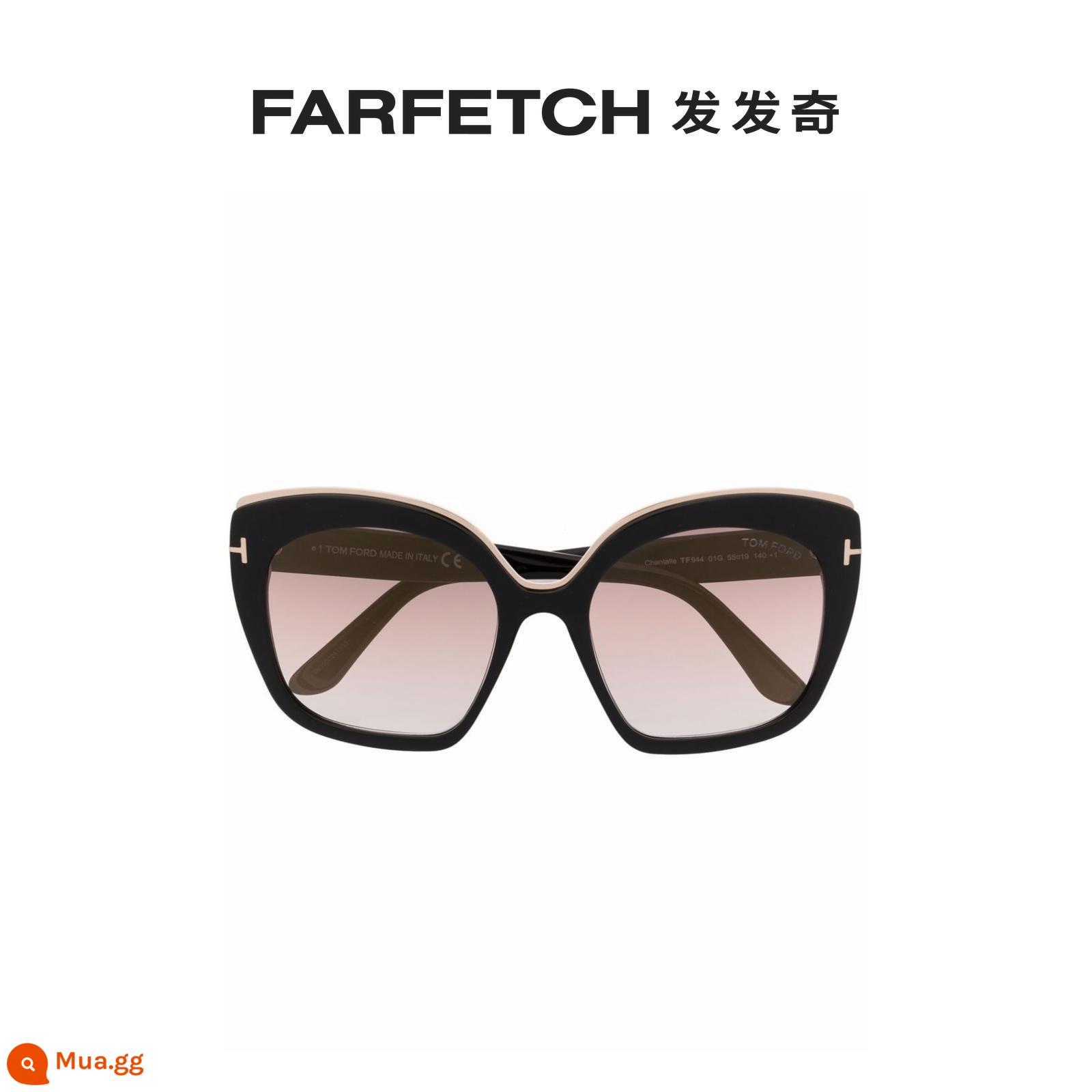 Kính râm Tom Ford Ms. Tortoiseshell Frame Farfetch Fafaqi - đen