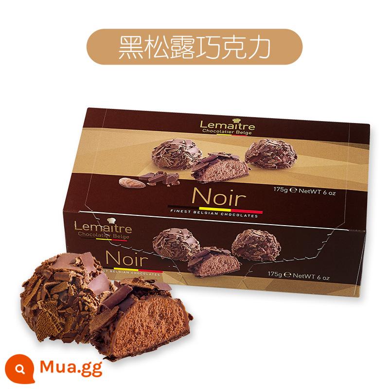 Lemaitre Lemeizhuo Socola nấm cục nhập khẩu Bỉ hộp quà socola truffle đen snack bơ cacao nguyên chất 175g - Kẹo socola đen 175g