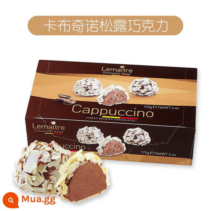 Lemaitre Lemeizhuo Socola nấm cục nhập khẩu Bỉ hộp quà socola truffle đen snack bơ cacao nguyên chất 175g - Kẹo sôcôla Cappuccino 175g