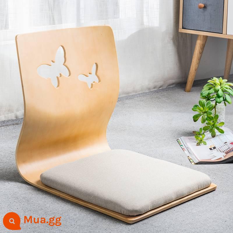 Ghế tatami lưng tựa có tay vịn Giường kiểu nhật gỗ cong ghế lười tatami ngồi ghế phòng không chân - Motoki Butterfly ngồi hơi tê và dày