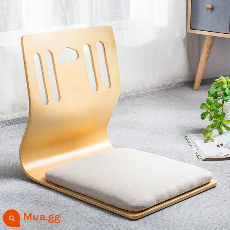 Ghế tatami lưng tựa có tay vịn Giường kiểu nhật gỗ cong ghế lười tatami ngồi ghế phòng không chân - Motoki hình trái tim gai nhẹ ngồi dày