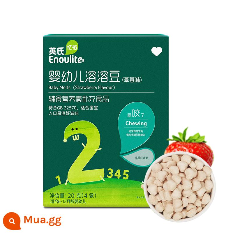 Đậu hòa tan Yingshi đồ ăn nhẹ cho bé trái cây dâu tây đào vàng men vi sinh cho trẻ em đậu hòa tan lối vào tạo điều kiện đông khô chân không - Cấp độ 2>Hương dâu