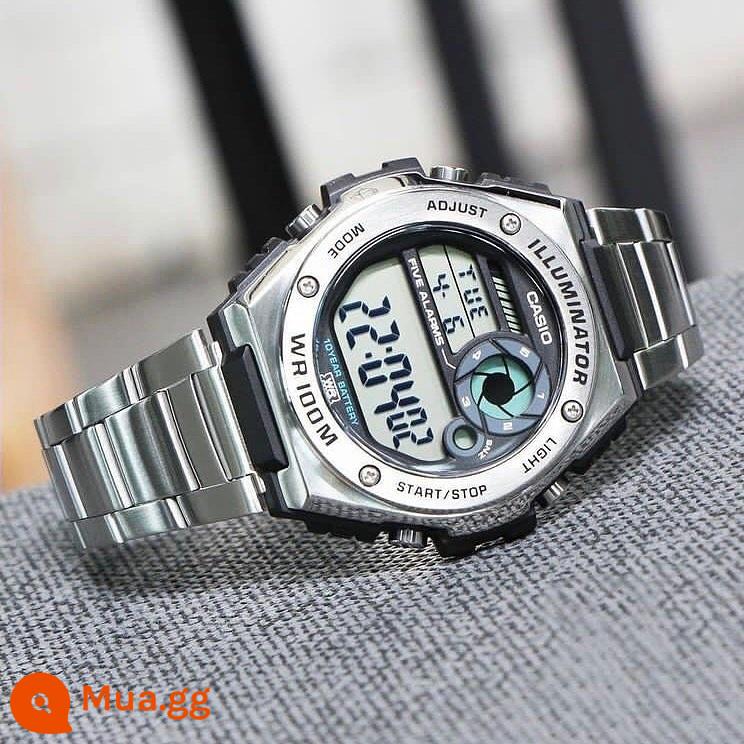 [Wang Hedi Same Style] Đồng Hồ Casio Nam Nữ Thể Thao Chống Nước Nhỏ Màu Bạc Nugget AE-1200WHD-1A - MWD-100HD-1A [Titan biển sâu]