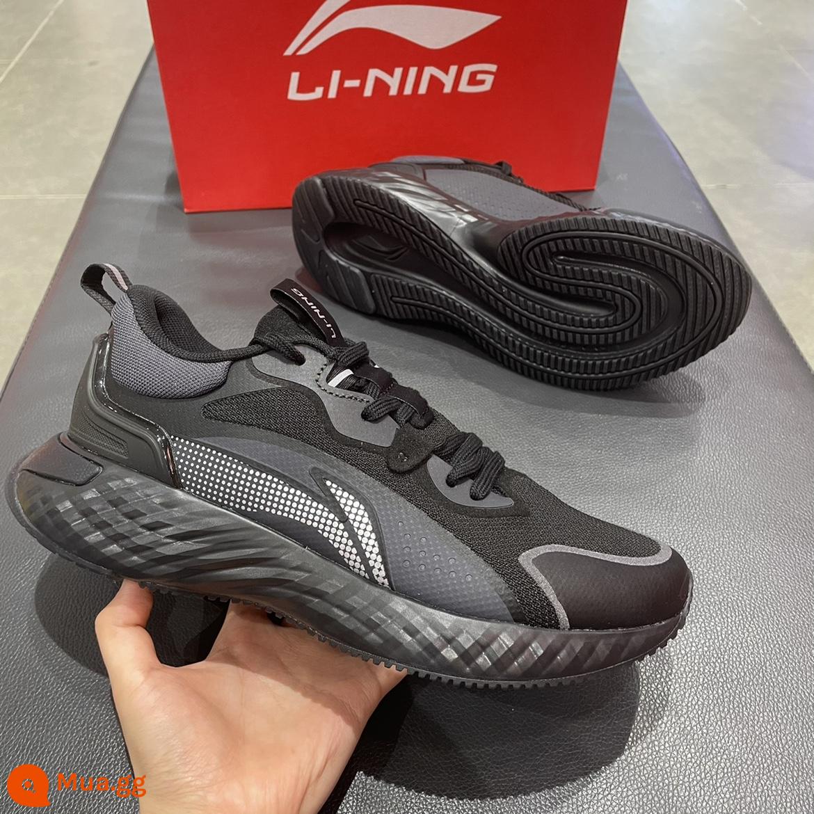 LI NINGYUN's Five Dynasties Running Shoes Giày nam Mùa thu và mùa đông Red Red 5Pro High School School Giày học Giày Thể thao Thế hệ thứ 6 - Đám mây bảo vệ đen/tân lạnh