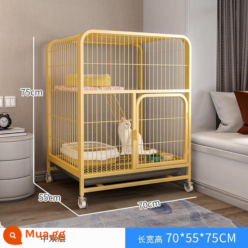 Chuồng mèo nhà mèo trong nhà hộp vệ sinh mèo hộp leo khung một con mèo nhà dành riêng cho mèo nhà mèo không chiếm một căn hộ nhỏ - Lớp giữa [70*55*75]