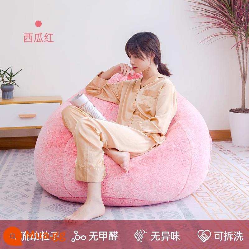 Fankeyou lười sofa túi đậu kháng khuẩn chống ve có thể nằm và ngủ công nghệ vải tatami sofa đơn ban công - dưa hấu đỏ