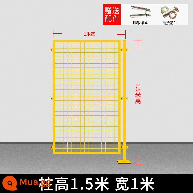 Xưởng nhà kho lưới cách ly hàng rào dây thép vách ngăn lan can hàng rào hàng rào lưới hàng rào công nghiệp ngoài trời lưới bảo vệ - Bộ cao 1,5m*rộng 1m (1 lưới và 1 cột)