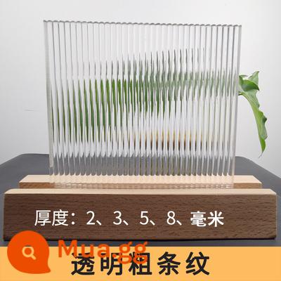 Tấm sọc cửa tủ acrylic Changhong tùy chỉnh Kệ lưu trữ bằng thủy tinh trong suốt tùy chỉnh Cửa trượt chống bụi - Sọc dày trong suốt, bất kỳ kích thước tùy chỉnh