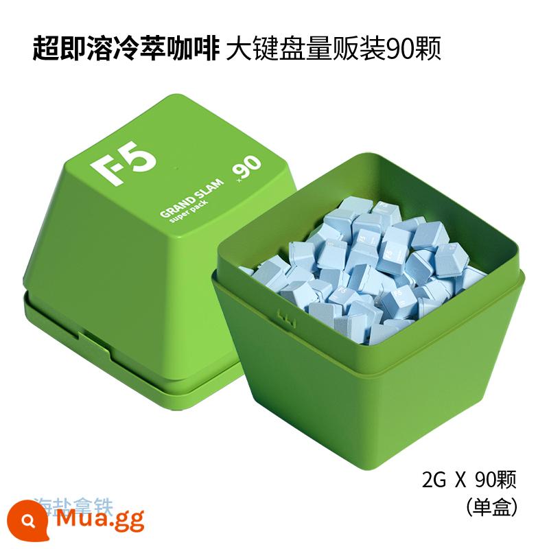 F5 cà phê đen pha lạnh siêu hòa tan "Ai Fu Rabbit" Hộp quà phiên bản giới hạn năm mới 2g * 120 miếng - Hương vị Latte muối biển [Gói khối lượng bàn phím lớn gồm 90 miếng]