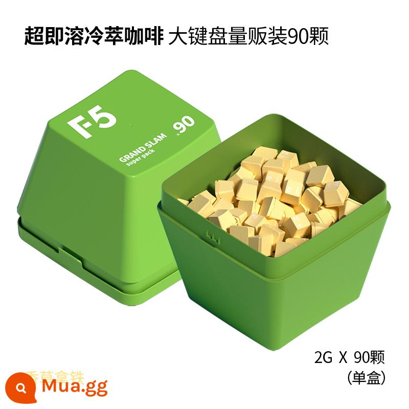 F5 cà phê đen pha lạnh siêu hòa tan "Ai Fu Rabbit" Hộp quà phiên bản giới hạn năm mới 2g * 120 miếng - Hương vị Vanilla Latte [Gói âm lượng bàn phím lớn gồm 90 miếng]