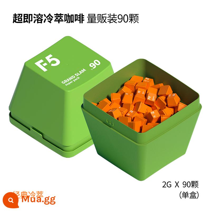 F5 cà phê đen pha lạnh siêu hòa tan "Ai Fu Rabbit" Hộp quà phiên bản giới hạn năm mới 2g * 120 miếng - Hương vị bia lạnh cổ điển [Gói âm lượng bàn phím lớn gồm 90 miếng]