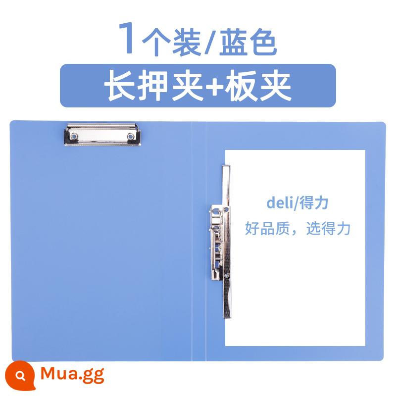 Bìa kẹp hồ sơ A4 mạnh mẽ kẹp đơn nẹp đôi kẹp dài kẹp phổ kẹp kẹp mạnh thông tin sổ sơ yếu lý lịch kẹp giấy kiểm tra kẹp hoàn thiện kẹp văn phòng vỏ cứng phân loại kẹp đôi chắc chắn giấy kiểm tra học sinh - [Kẹp bấm dài + kẹp đĩa] 1 cái màu xanh