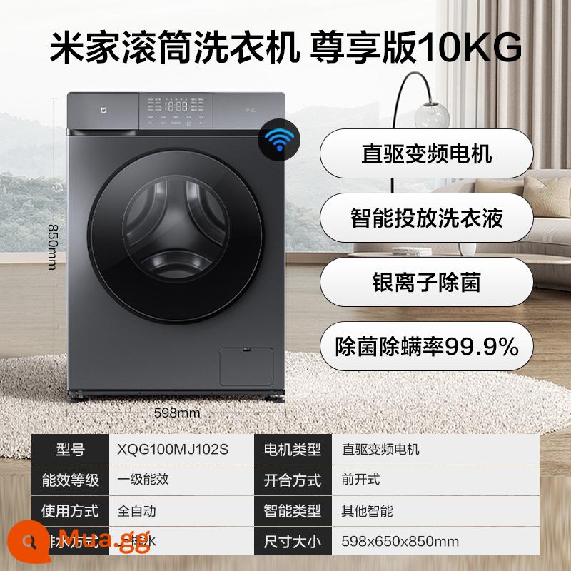 Máy giặt bánh xe sóng Xiaomi Mijia 10kg kg hoàn toàn tự động cho ngôi nhà thông minh công suất lớn loại bỏ và rửa sạch mạt bụi Tất cả - Máy giặt cửa trước Mijia 10Kg phiên bản độc quyền Mi Cang tóc thẳng