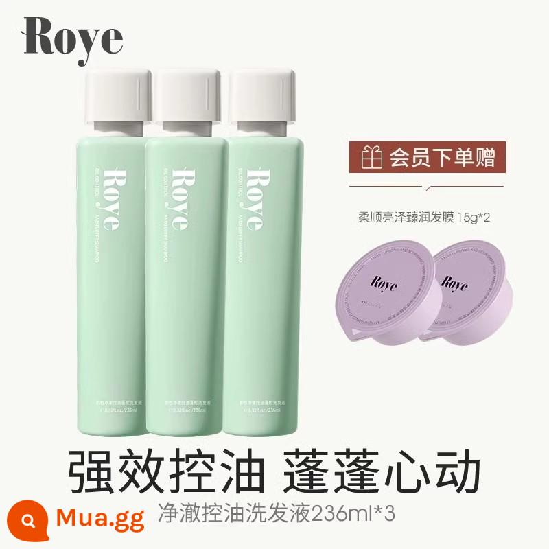 Dầu Gội Roye Ruoye Dầu Gội Kiểm Soát Dầu Mềm Tơ Hương Thơm Lâu Dài Dầu Gội Tẩy Dầu Gội Trị Gàu Ngứa - [Ưu đãi lớn khi có hàng] Dầu gội Oil Control Fluffy 236ml*3