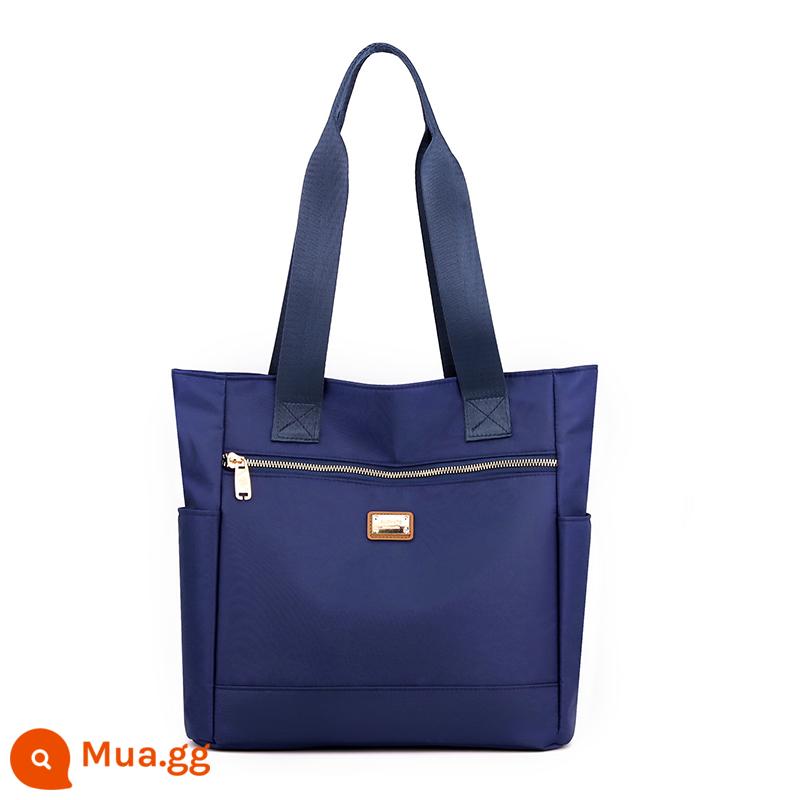 Túi 2024 Mới Đa Năng Dung Tích Lớn Vải Oxford Túi Tote Nữ Đeo Vai Di Động Canvas Đi Lại Mẹ Túi - Màu xanh đậm[6702#]