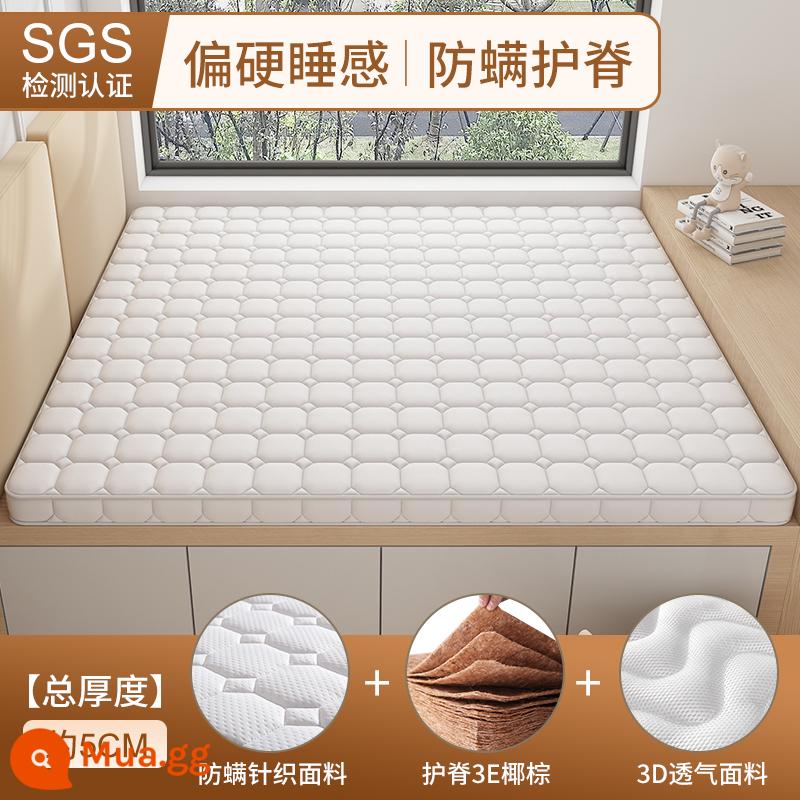 Nệm chiếu tatami tùy chỉnh có thể gập lại tùy chỉnh chiếu tatami cọ dừa chiếu tatami nệm trẻ em kích thước tùy chỉnh - 5cm (dệt chống mạt + chống dừa bảo vệ cột sống + gấp gọn)