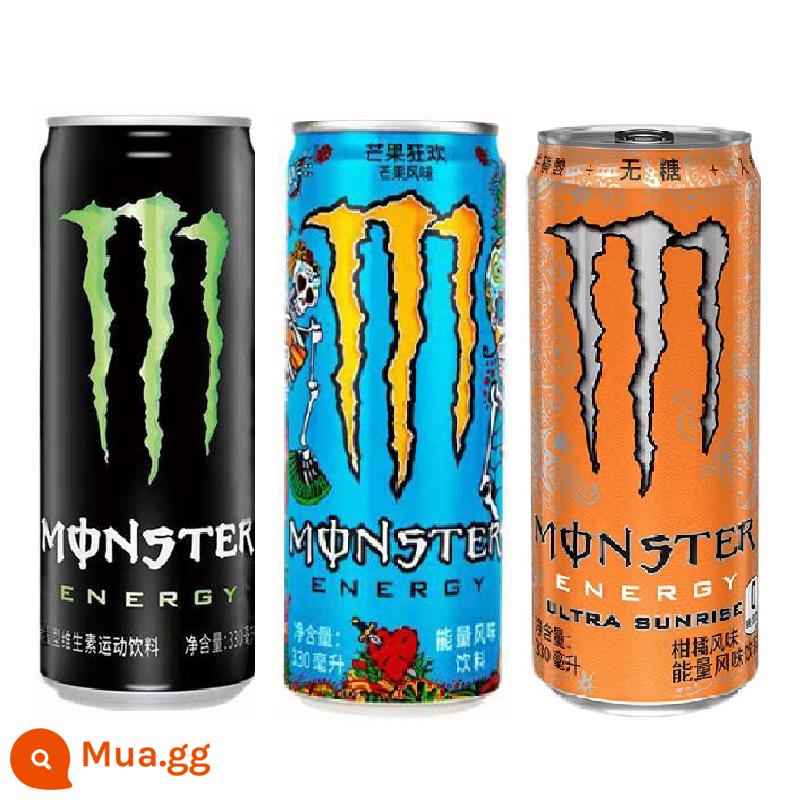 Magic claw drink monster Coca-Cola năng lượng ma thuật thể thao hương gốc xoài cam quýt rồng vàng 24 lon - 24 lon=[Vuốt đen 8+Quả quýt 8+Xoài 8]