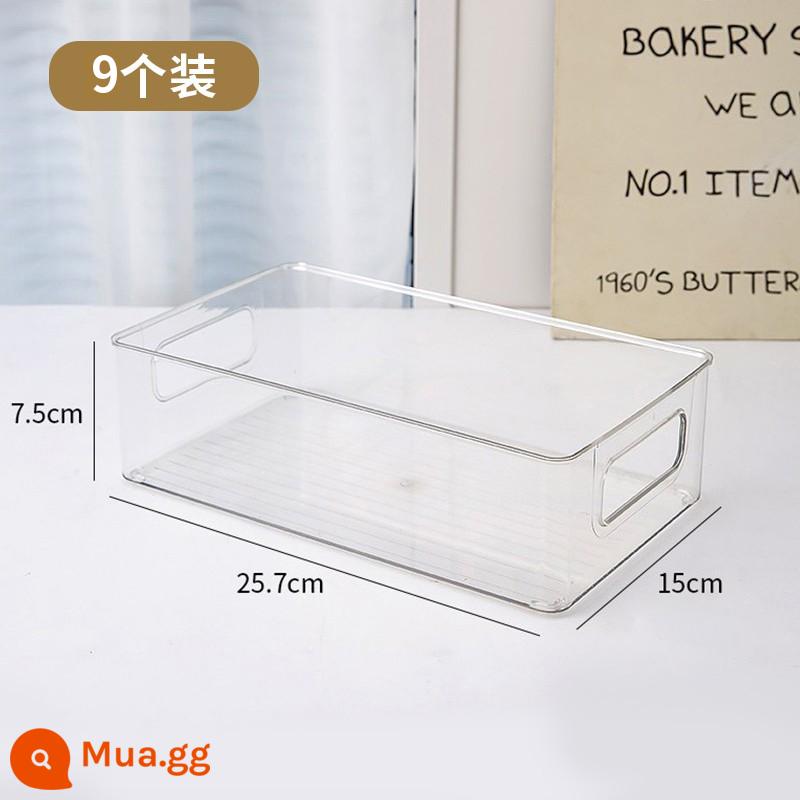 Máy tính để bàn mỹ phẩm hộp lưu trữ mặt nạ acrylic hộp nhựa trong suốt lớp phủ lưu trữ ký túc xá hoàn thiện kệ - Túi xách trong suốt có thể xếp chồng lên nhau tới 9 chiếc