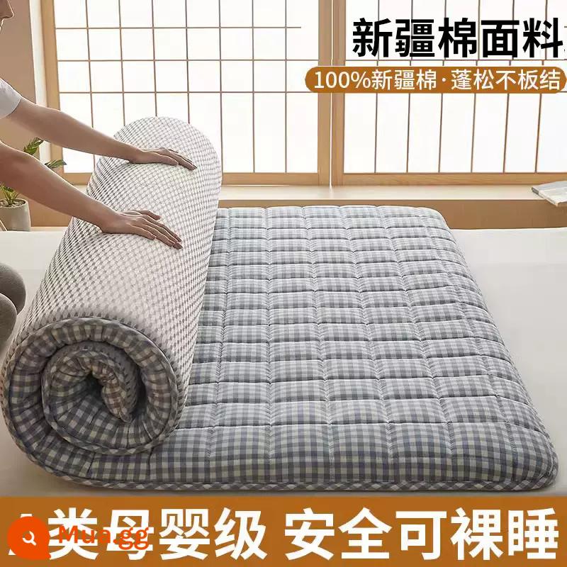 Muji Mattack bao gồm ký túc xá sinh viên Đồ đệm đơn đệm Mattoine Tatami Pad - Lưới nhỏ màu xanh [Hàng chính hãng MUJI Tmall, dày khoảng 5cm]