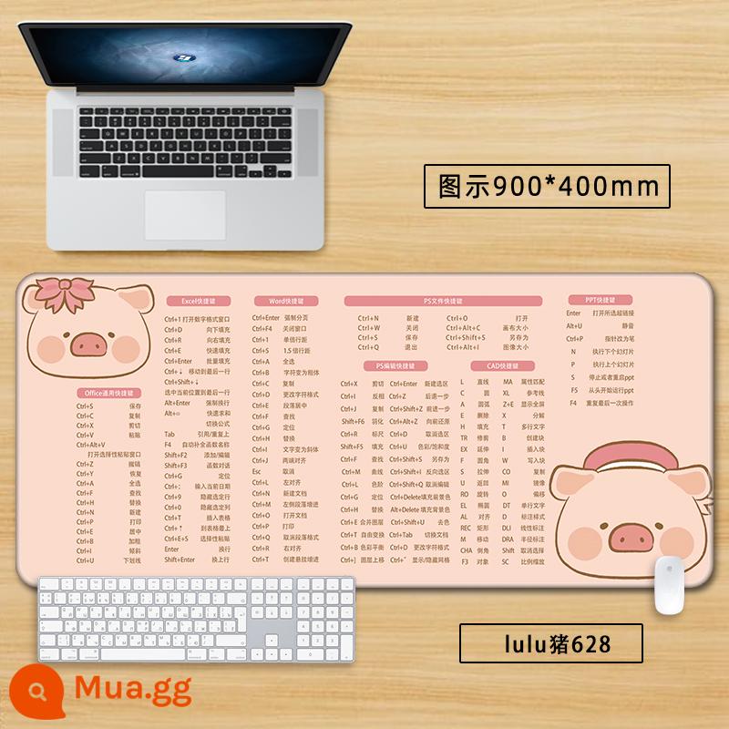 miếng lót chuột lulu pig quá khổ bé trai và bé gái sáng tạo hoạt hình dễ thương trò chơi thể thao điện tử lưới bàn phím máy tính màu đỏ - Lợn lulu tím nhạt 628